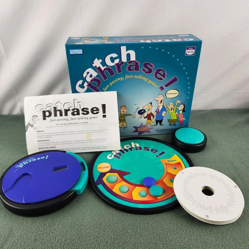 Catch Phrase Board Game 100% COMPLETE Vintage Timer Tested & Works